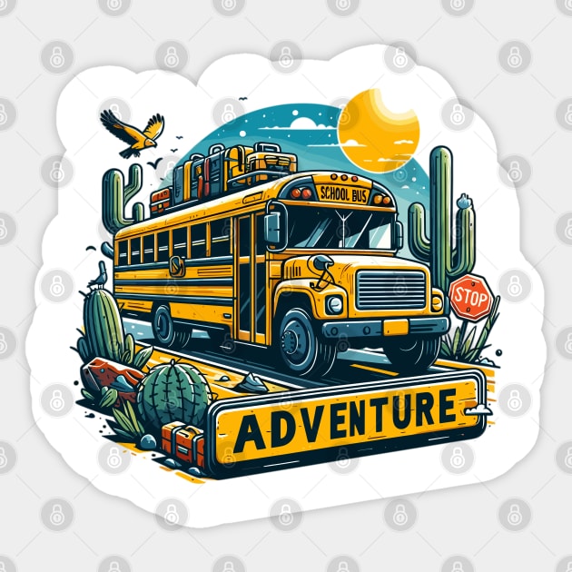 School Bus Adventure Sticker by Vehicles-Art